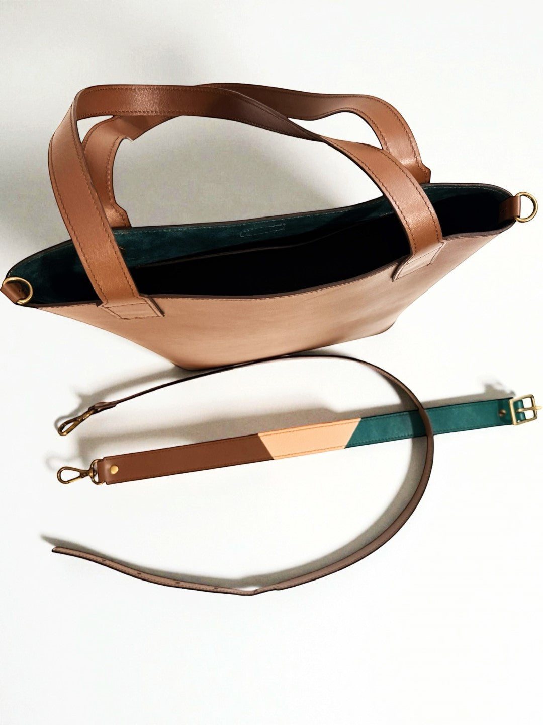 Terra tote + Marbled strap